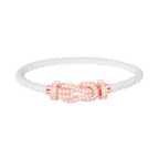 FRED CHANCE LARGE 8 FIGURE BUCKLE FULL DIAMOND BRACELET ROSE GOLD