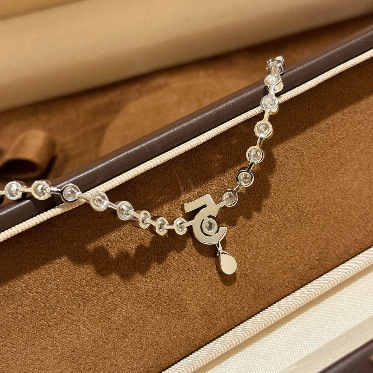 Chanel Number 5 Diamond Necklace Bracelet