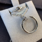 CARTIER JUSTE NECKLACE SILVER DIAMONDS