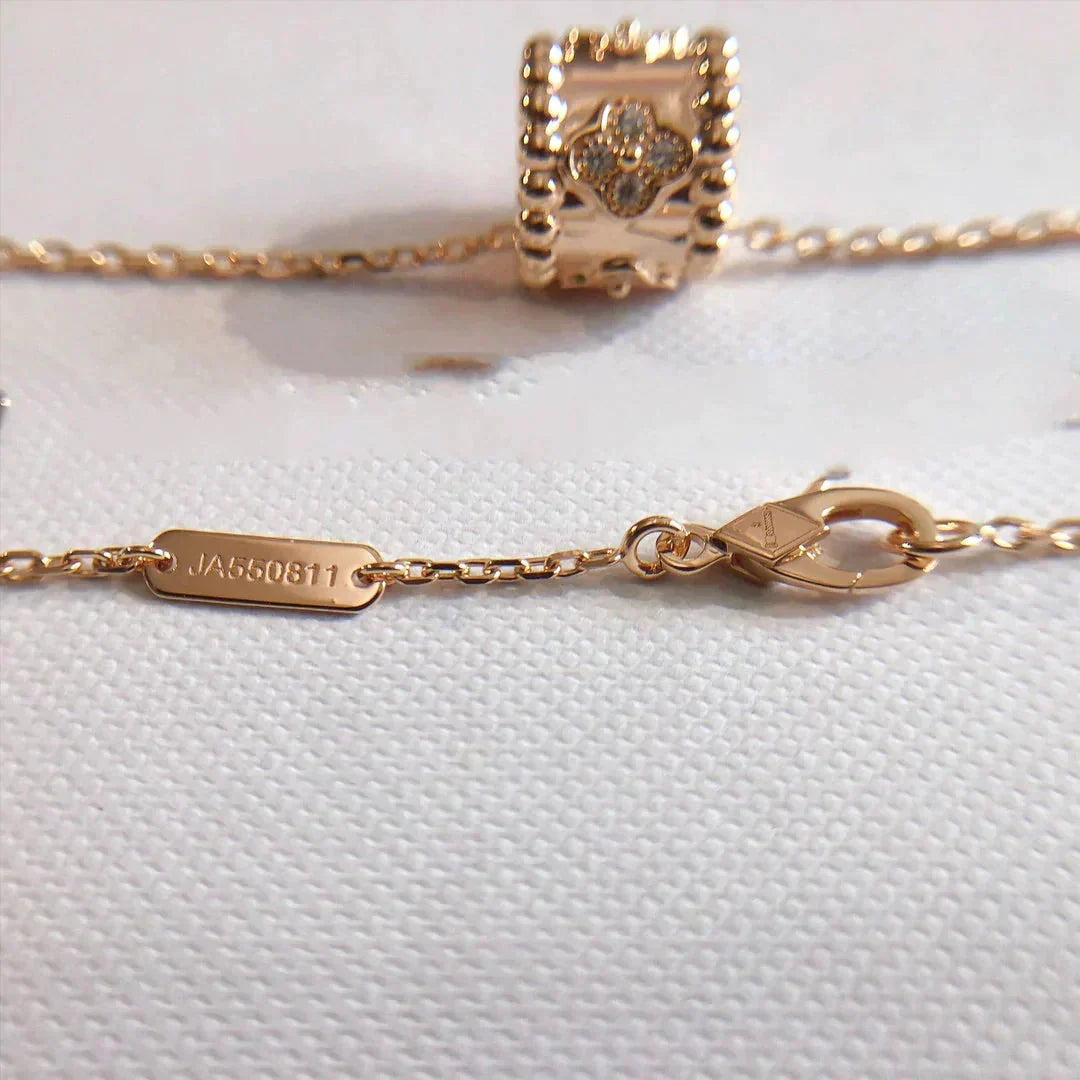 VCA PERLEE PEDANT NECKLACE GOLD / ROSE GOLD