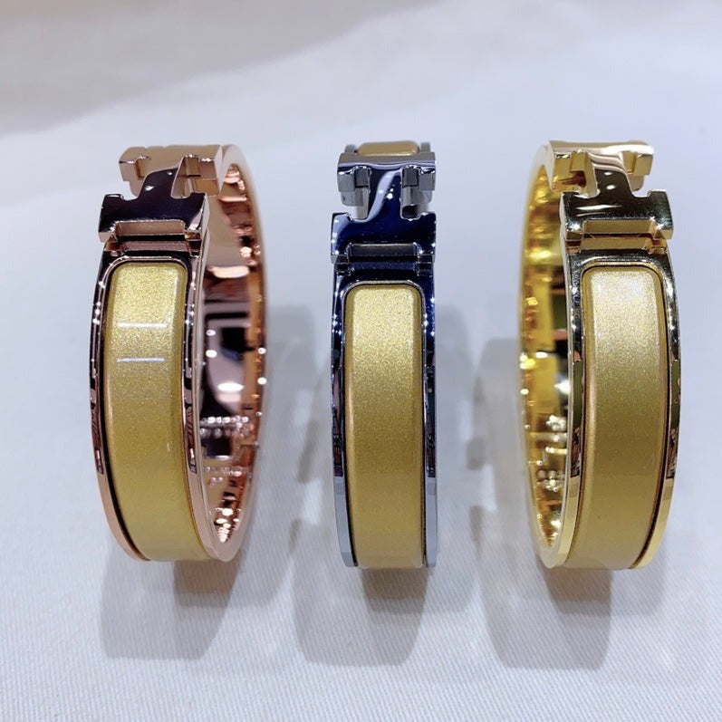 HERMES H CHAMPAGNE BRACELET
