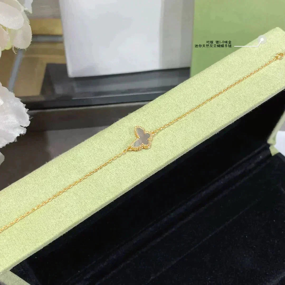 VCA BUTTERFLY DARK MOP BUTTERFLY BRACELET