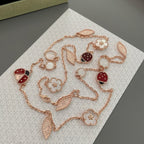 VCA LUCKY SPRING 15 MOTIFS ROSE GOLD NECKLACE