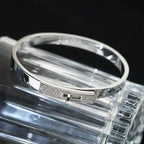 HERMES KELLY SILVER DIAMOND BRACELET