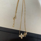 LOUIS VUITTON STAR BLOSSOM NECKLACE PINK GOLD DIAMONDS