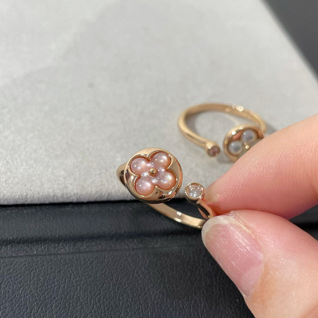 LOUIS VUITTON SUN 1 DIAMOND PINK MOP RING