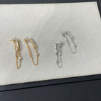 HERMES CHAINE CHAOS DIAMOND DROP EARRINGS