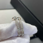 CARTIER LOVE DIAMOND SILVER HOOP EARRINGS