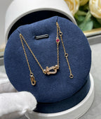 FRED FORCE 10 DIAMOND PINK GOLD NECKLACE