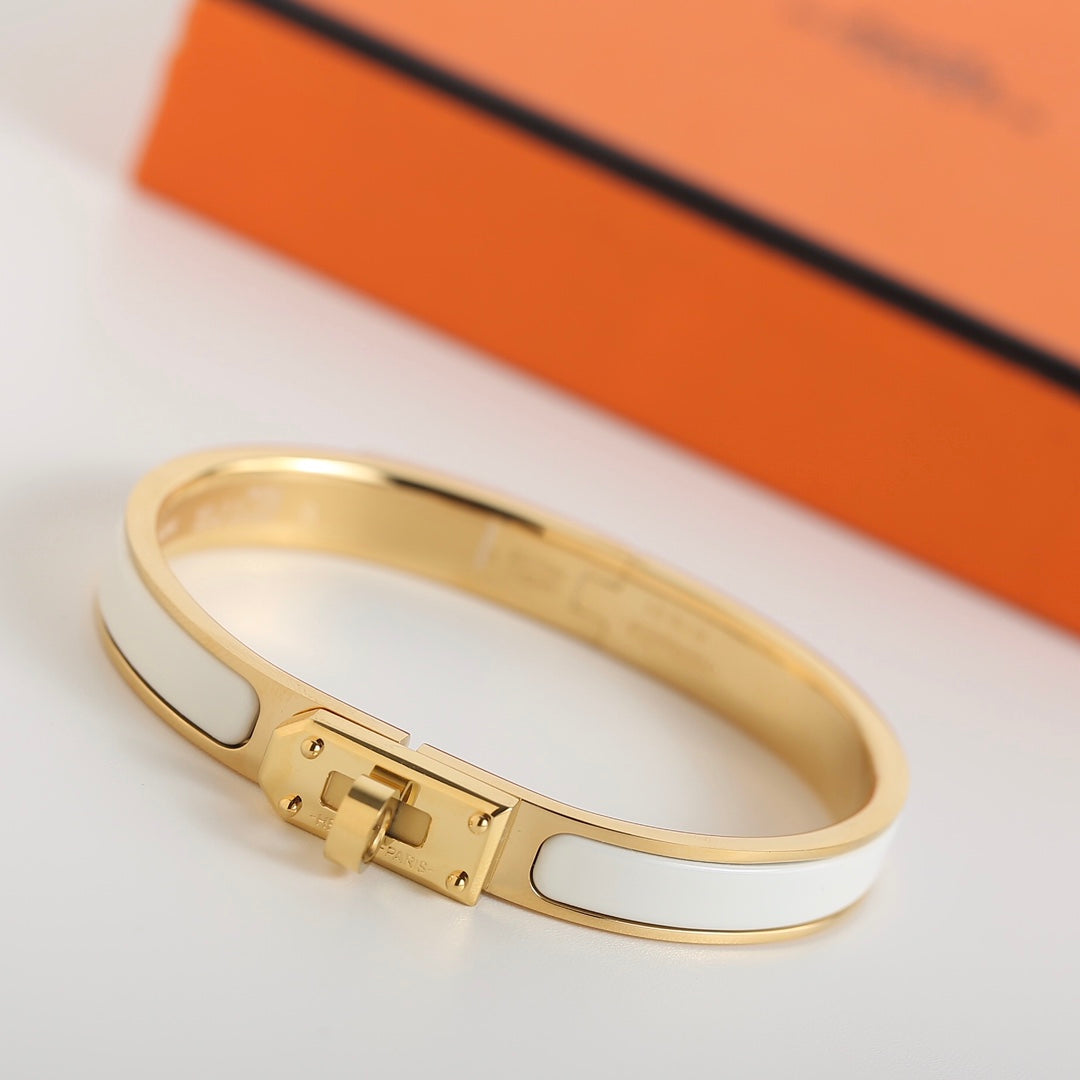 HERMES HM KELLY WHITE BRACELET