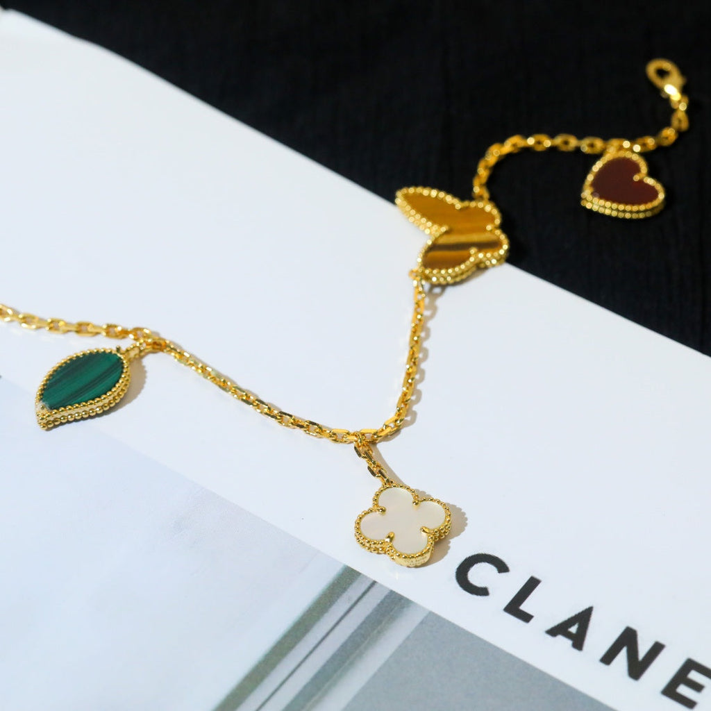 VCA LUCKY SPRING 5 MOTIF GOLD BRACELET