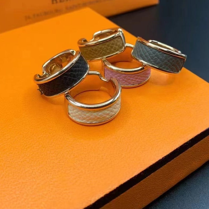 HERMES OLYMPE PINK GOLD RING