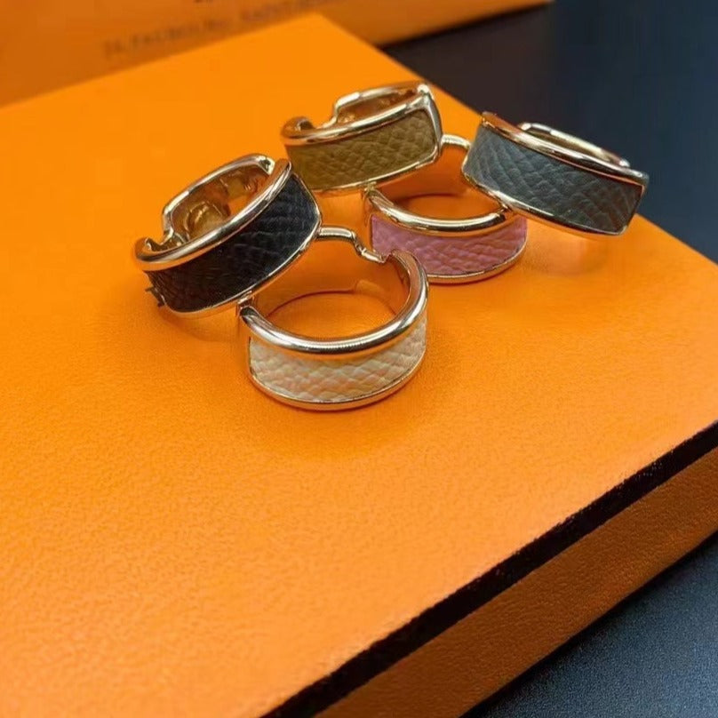 HERMES OLYMPE PINK GOLD RING