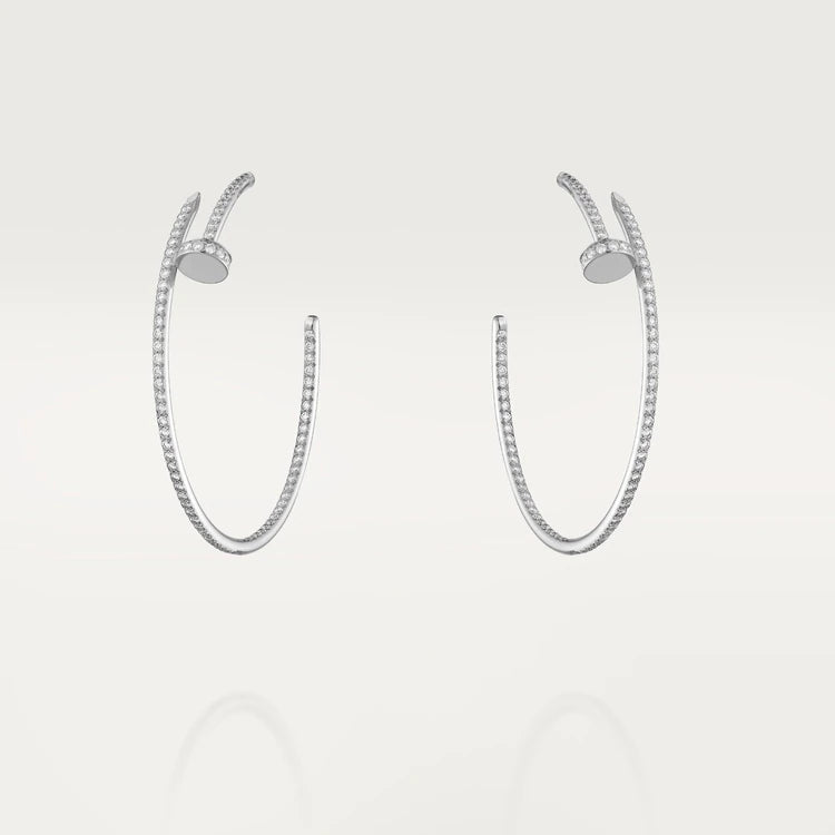 CARTIER JUSTE EARRINGS FULL DIAMONDS 1.8MM