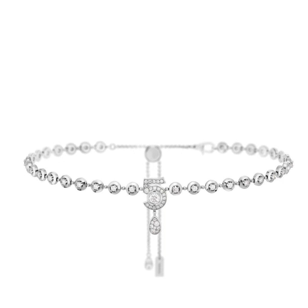 Chanel Number 5 Diamond Necklace Bracelet