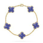 VCA CLOVER 5 MOTIF BLUE VEINS BRACELET COLLECTION