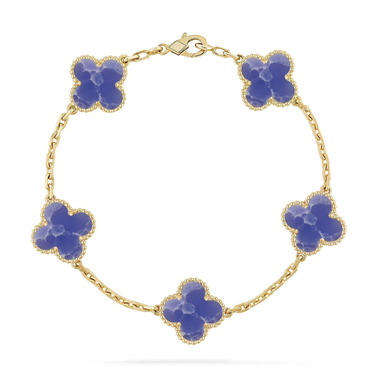 VCA CLOVER 5 MOTIF BLUE VEINS BRACELET COLLECTION