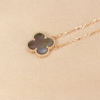 VCA CLOVER 15MM GRAY MOTHER OF PEARL NECKLACE