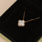 VCA CLOVER 15MM DIAMOND WHITE FRITILLARIA NECKLACE