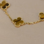 VCA CLOVER 5 MOTIFS TIGER EYE BRACELET COLLECTION