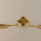 VCA CLOVER 5 MOTIFS TIGER EYE BRACELET COLLECTION