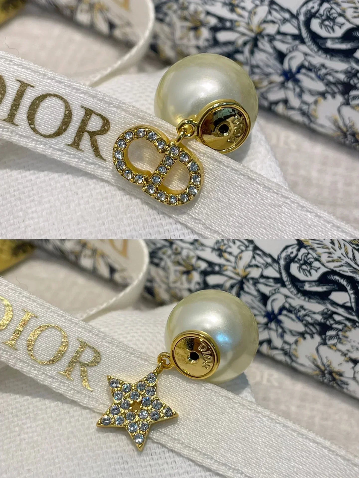Dior Star Pearl Earrings