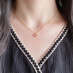 VCA CLOVER 15MM PINK MOTHER-OF-PEARL SINGLE FLOWER NECKLACE