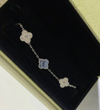 VCA CLOVER 5 MOTIF PURPLE CHALCEDONY BRACELET COLLECTION