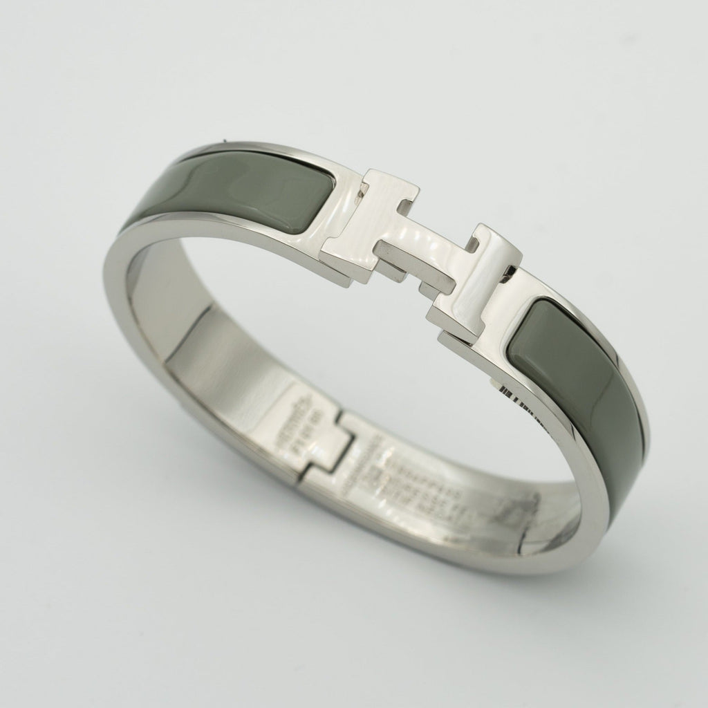 HERMES H BRACELET BLUE GREEN 12MM