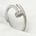 CARTIER JUSTE RING 1.8MM SILVER DIAMONDS