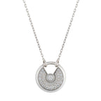 CARTIER AMULETTE SILVER FULL DIAMOND NECKLACE