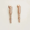 HERMES CHAINE CHAOS DIAMOND DROP EARRINGS