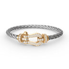 FRED FORCE LARGE HORSESHOE FULL DIAMOND BRACELET GOLD