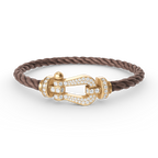 FRED FORCE LARGE HORSESHOE FULL DIAMOND BRACELET GOLD