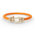 FRED FORCE LARGE HORSESHOE FULL DIAMOND BRACELET GOLD