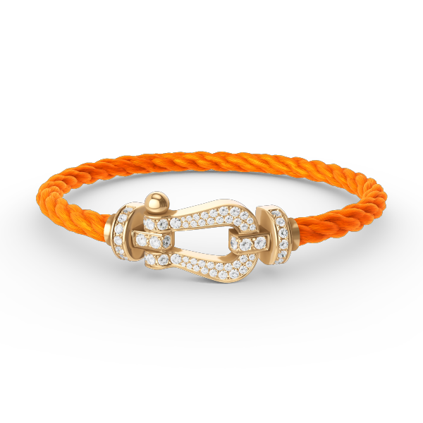 FRED FORCE LARGE HORSESHOE FULL DIAMOND BRACELET GOLD
