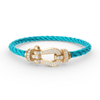 FRED FORCE LARGE HORSESHOE FULL DIAMOND BRACELET GOLD