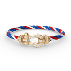 FRED FORCE LARGE HORSESHOE FULL DIAMOND BRACELET GOLD