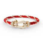 FRED FORCE LARGE HORSESHOE FULL DIAMOND BRACELET GOLD