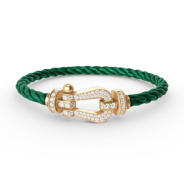 FRED FORCE LARGE HORSESHOE FULL DIAMOND BRACELET GOLD