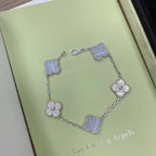 VCA CLOVER 5 MOTIF PURPLE CHALCEDONY BRACELET COLLECTION