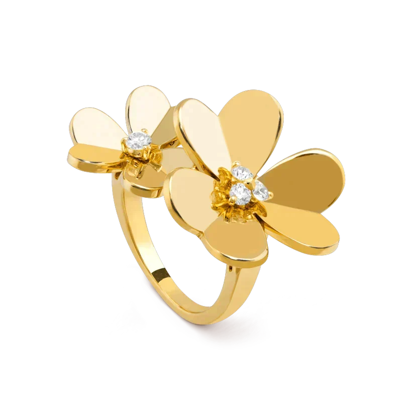 VCA CLOVER COMOS GOLD DIAMOND RING
