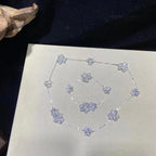 VCA FRIVOLE SILVER 5 FLOWERS BRACELET
