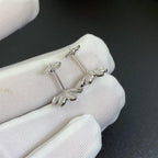 VCA FRIVOLE MINI SILVER FLOWER EARRINGS
