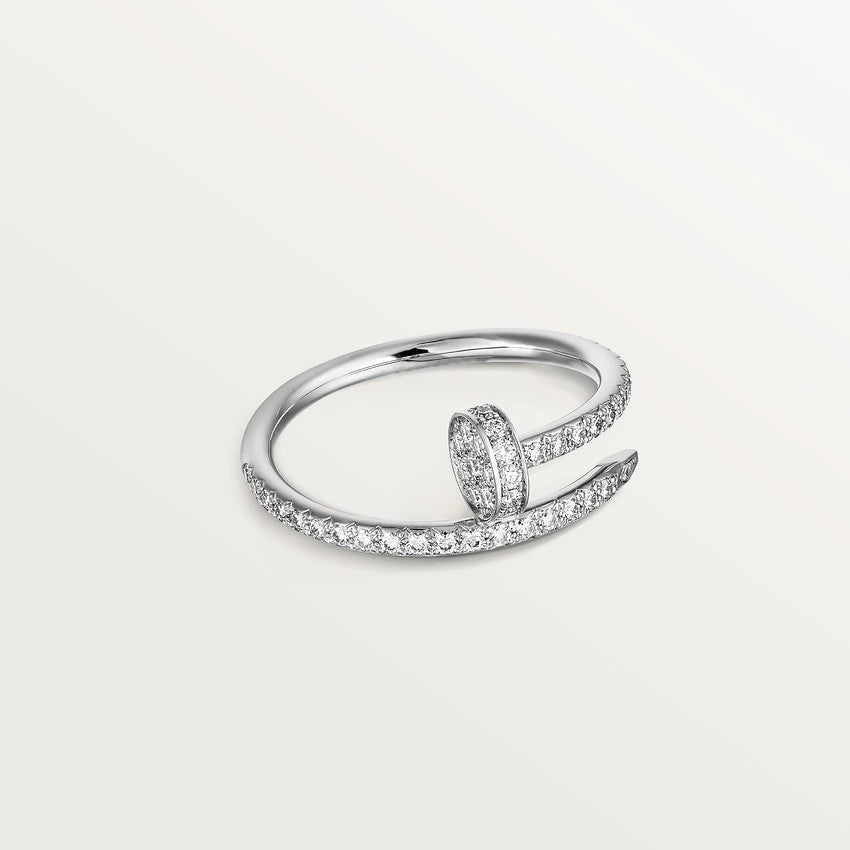 CARTIER JUSTE RING 1.8MM SILVER DIAMONDS